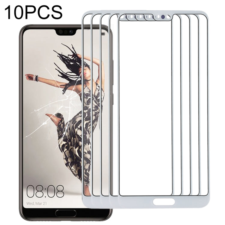 For Huawei P20 10PCS Front Screen Outer Glass Lens, For Huawei P20