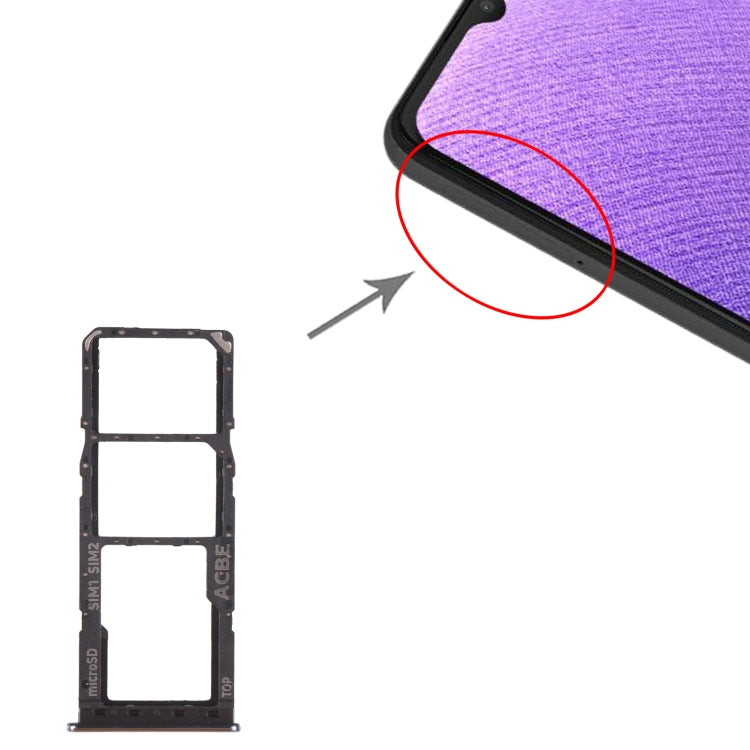 For Samsung Galaxy A32 SM-A325 SIM Card Tray + SIM Card Tray + Micro SD Card Tray
