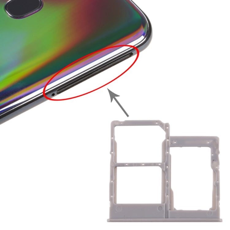 For Galaxy A40 SIM Card Tray + SIM Card Tray + Micro SD Card Tray, For Samsung Galaxy A40, For Samsung Galaxy A40 (Dark Blue), For Galaxy A40(Red), For Galaxy A40