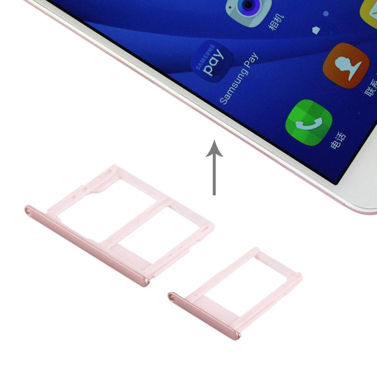For Galaxy J5 Prime / G570 & J7 Prime / G610 SIM Card Tray + Micro SD & SIM Card Tray