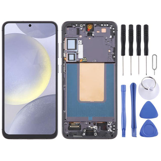 For Samsung Galaxy S24+ SM-S926B OLED LCD Screen Digitizer Full Assembly with Frame