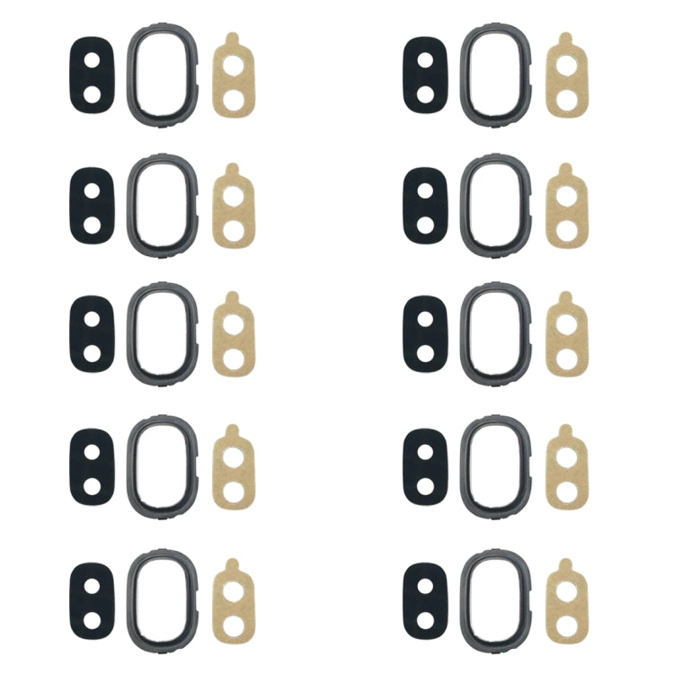 For Galaxy J4, J400F/DS, J400G/DS 10pcs Back Camera Bezel with Lens Cover & Adhesive, For Galaxy J4, Galaxy J4