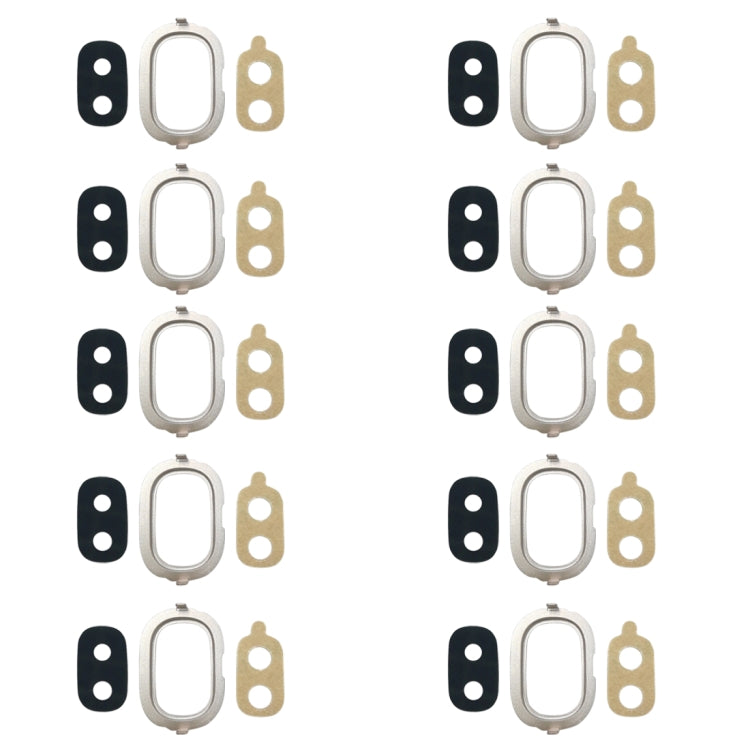 For Galaxy J4, J400F/DS, J400G/DS 10pcs Back Camera Bezel with Lens Cover & Adhesive, For Galaxy J4, Galaxy J4