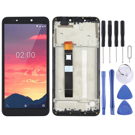 Original LCD Screen and Digitizer Full Assembly With Frame for Nokia C2