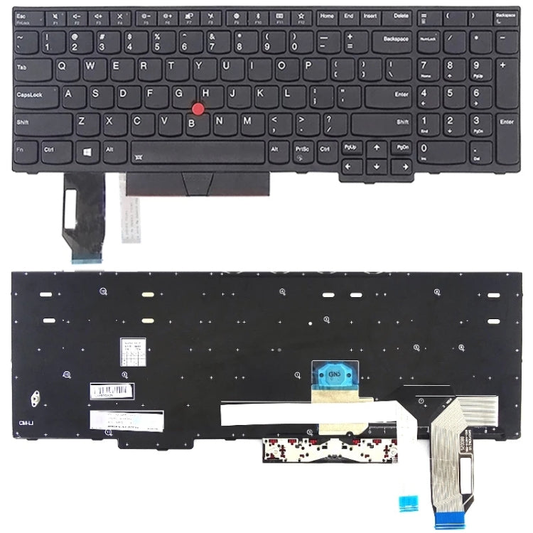 US Version Keyboard for Lenovo Thinkpad E580 E585 E590 E595 T590 P53S L580 L590 P52 P72 P53 P73, For Lenovo Thinkpad E580 (Silver), For Lenovo Thinkpad E580 (Black)