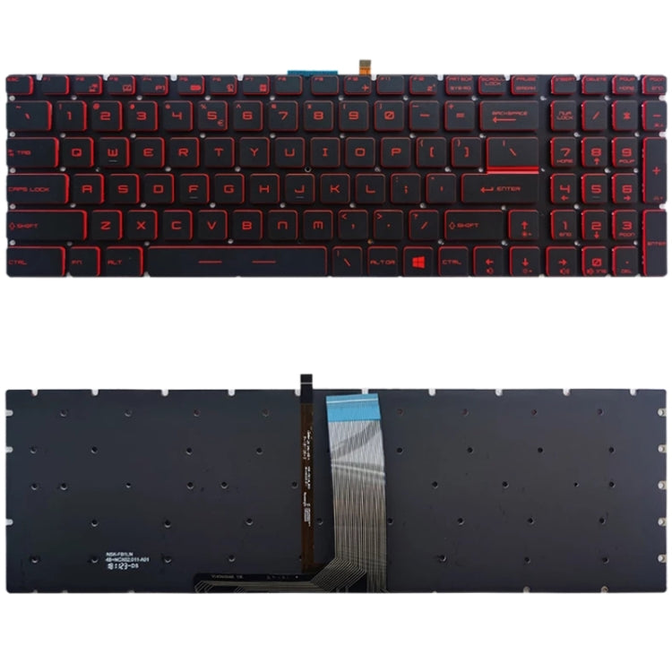 US Version Keyboard with Backlight for MSI GT62 GT72 GE62 GE72 GS60 GS70 GL62 GL72 GP62 GT72S GP72 GL63 GL73, For MSI GT62(White), For MSI GT62 (Red)