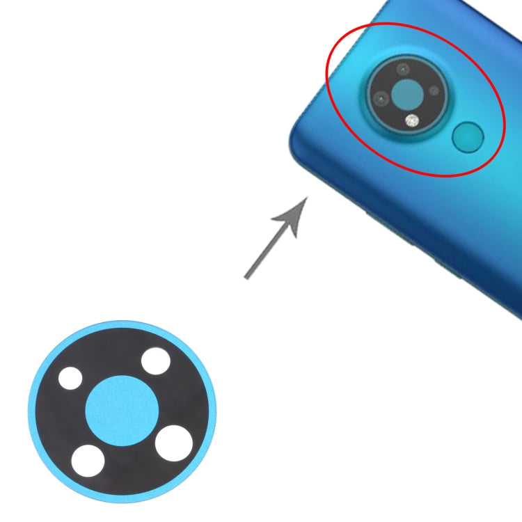 10 PCS Back Camera Lens for Nokia 3.4 TA-1288 TA-1285 TA-1283, For Nokia 3.4 (Blue), For Nokia 3.4 (Purple)