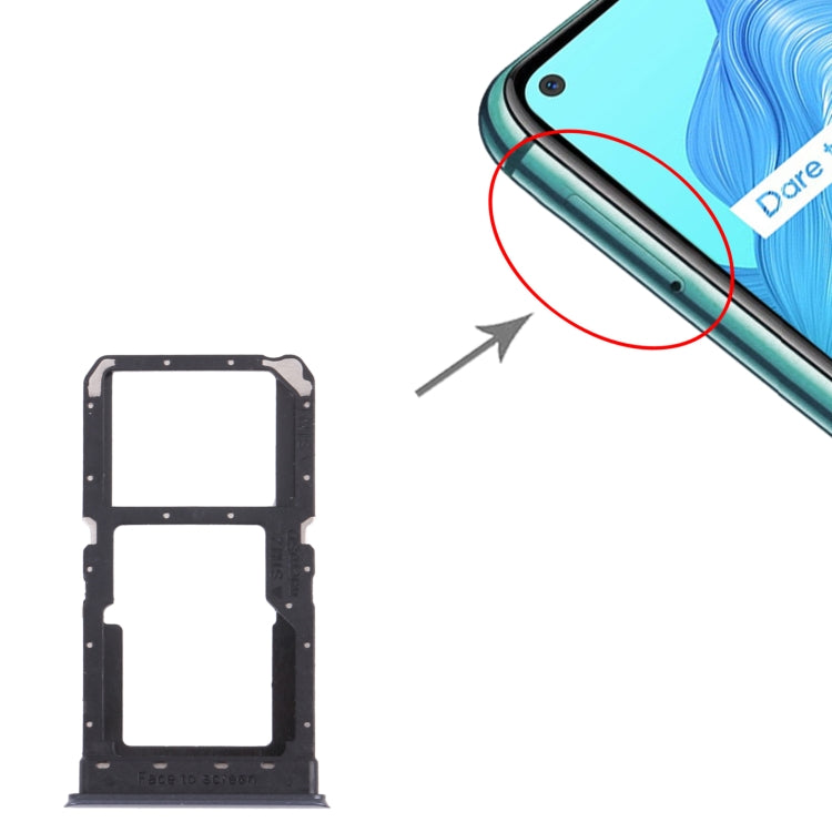 For OPPO Realme V5 5G SIM Card Tray + SIM Card Tray / Micro SD Card Tray