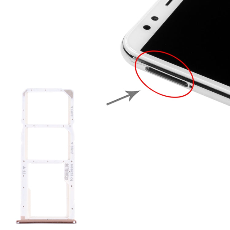 SIM Card Tray + SIM Card Tray + Micro SD Card Tray for Huawei Nova 2 Lite / Y7 Prime (2018), For Huawei Nova 2 Lite / Y7 Prime (2018)