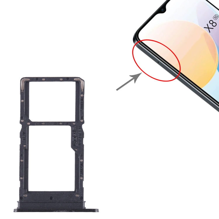 For Honor X8 5G SIM + SIM / Micro SD Card Tray