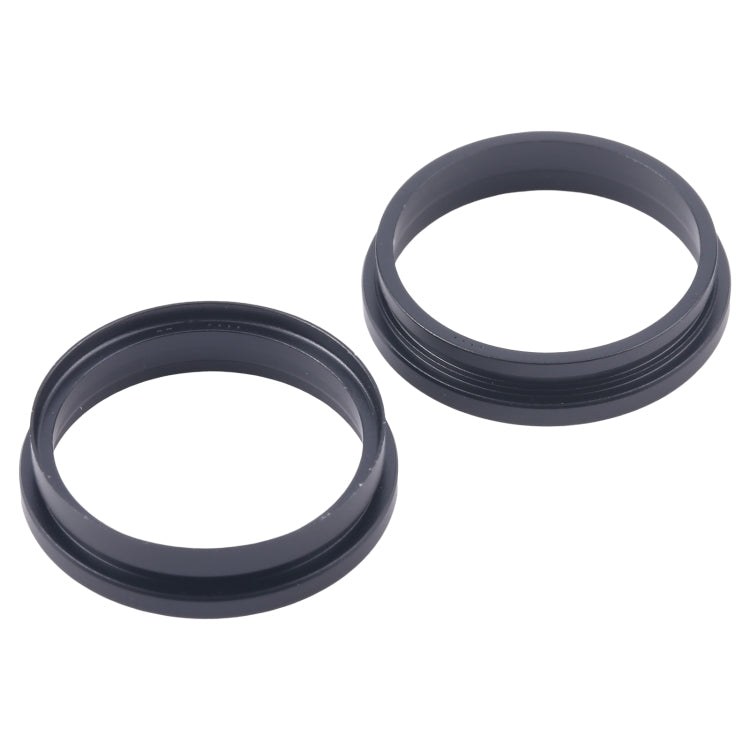 For iPhone 16 2pcs/set Rear Camera Glass Lens Metal Outside Protector Hoop Ring, For iPhone 16