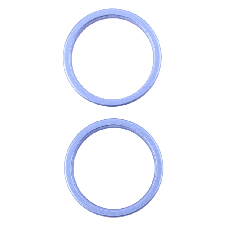 For iPhone 16 2pcs/set Rear Camera Glass Lens Metal Outside Protector Hoop Ring, For iPhone 16