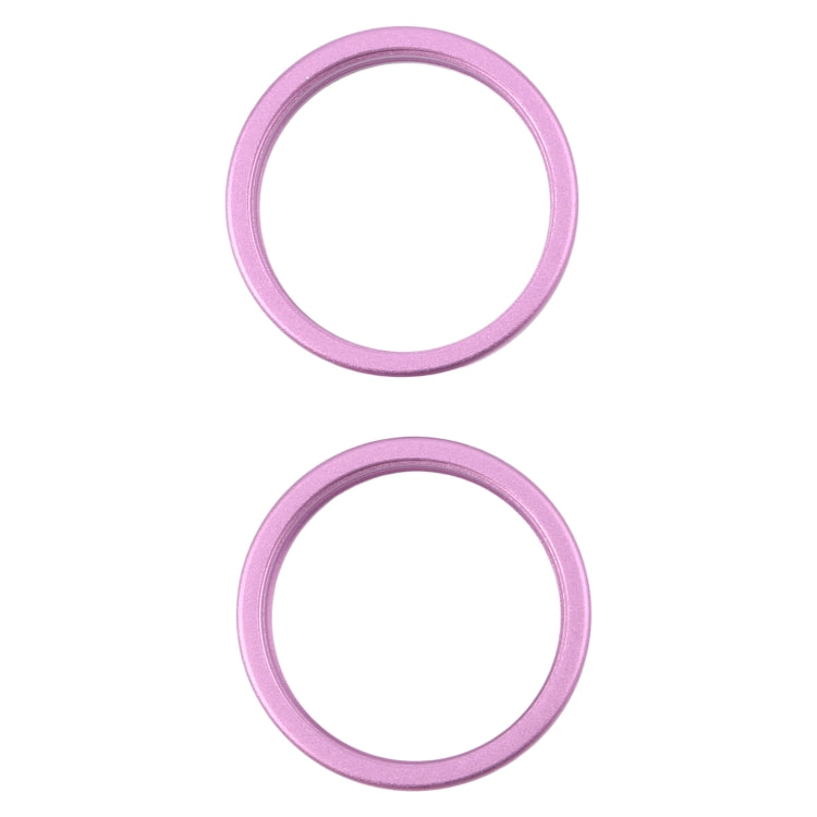 For iPhone 16 2pcs/set Rear Camera Glass Lens Metal Outside Protector Hoop Ring, For iPhone 16