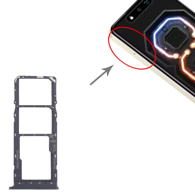 For Infinix Smart 8 Plus X6526 SIM Card Tray + SIM Card Tray + Micro SD Card Tray