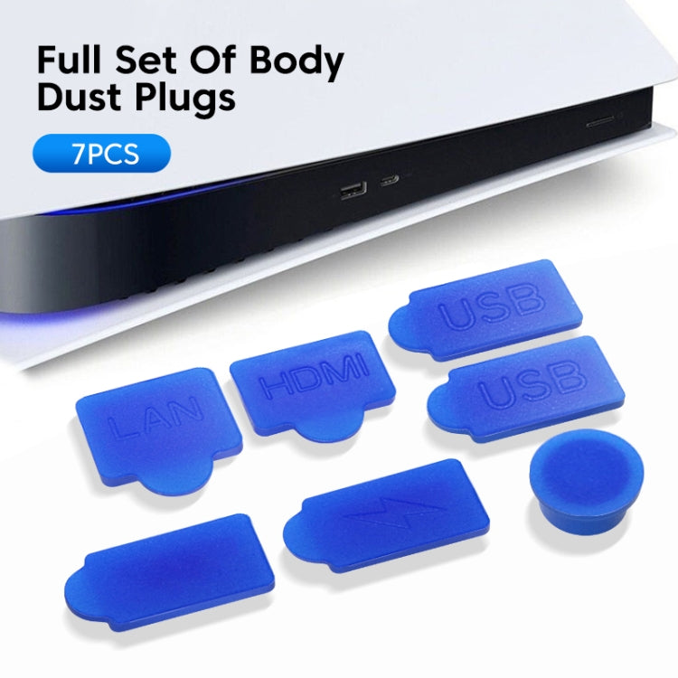 For PS5 2sets 7pcs/Set Dust Plug Silicone Dust Protector Anti-Dust Cover