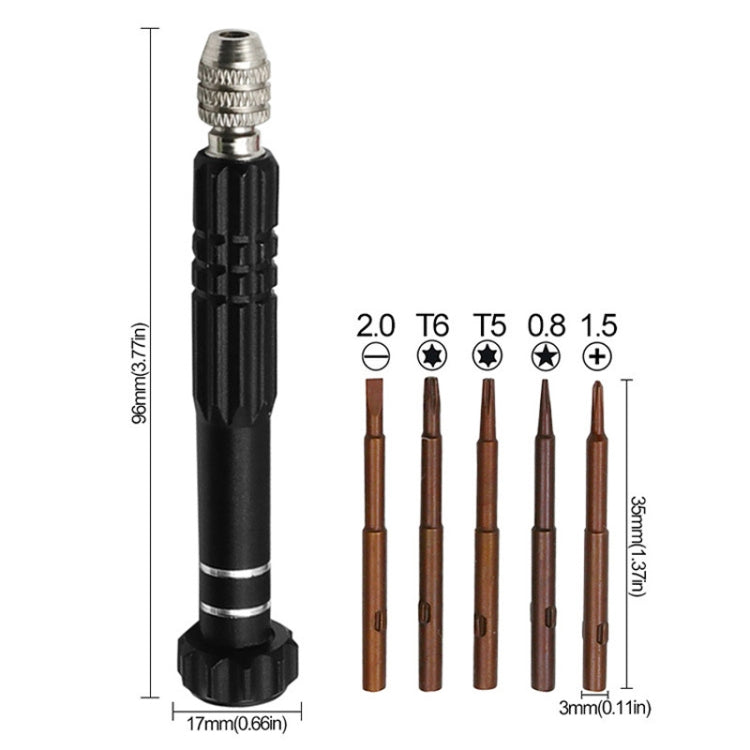 5 In 1 Aluminum Alloy Screwdriver Cell Phone Disassembly And Repair Tools