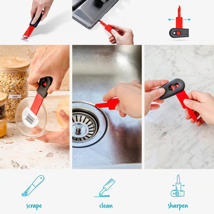 2 In 1 Cleaning Scraper Sticker Tool Household Cleaning Scrubber