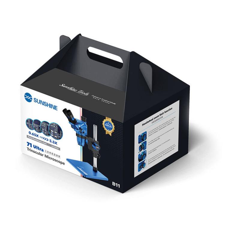 SUNSHINE 71 Ultra-B11 Cell Phone Repair Trinocular Microscope Staggered / Continuous Zoom HD Microscope