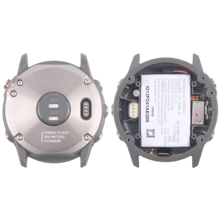 For Garmin Fenix 6x Original Disassembled Back Cover, For Garmin Fenix 6x(Original), For Garmin Fenix 6x(Original,Silver)