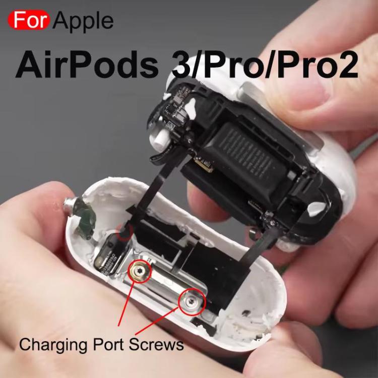For AirPods 3 / Pro 2 / AirPods Pro 10pcs 1.5 x 2.8mm Earphone Box Charging Port Screws
