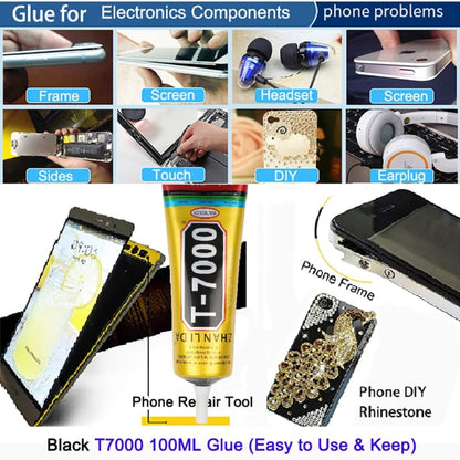 T7000 LCD Screen Black Glue Multifunction Universal DIY Adhesive Glue, 15mL T7000, 50mL T7000, 110mL T7000