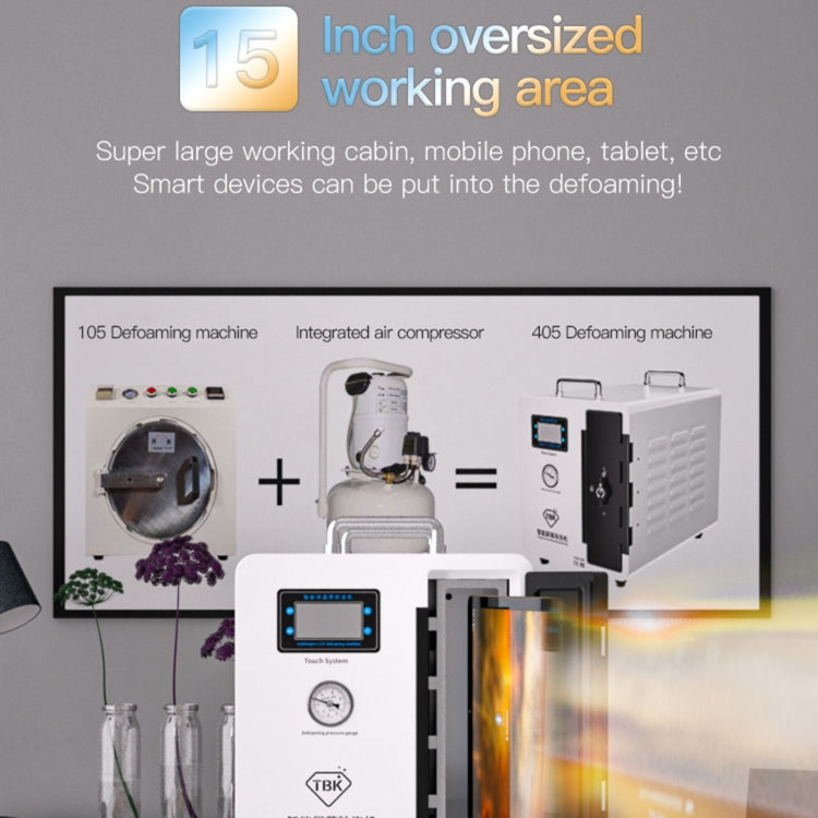 TBK 405 intelligent LCD Screen OCA Bubble Remover Machine, US Plug, EU Plug, UK Plug, AU Plug