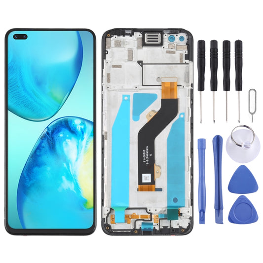 OEM LCD Screen Digitizer Full Assembly with Frame, For infinix Note 8 X692, For infinix Hot 9 Play X680, For infinix Hot 10 X682B X682C, For Tecno Camon17, For infinix Hot 10T X689C, For Tecno Spark 7T, For Tecno Spark 7P