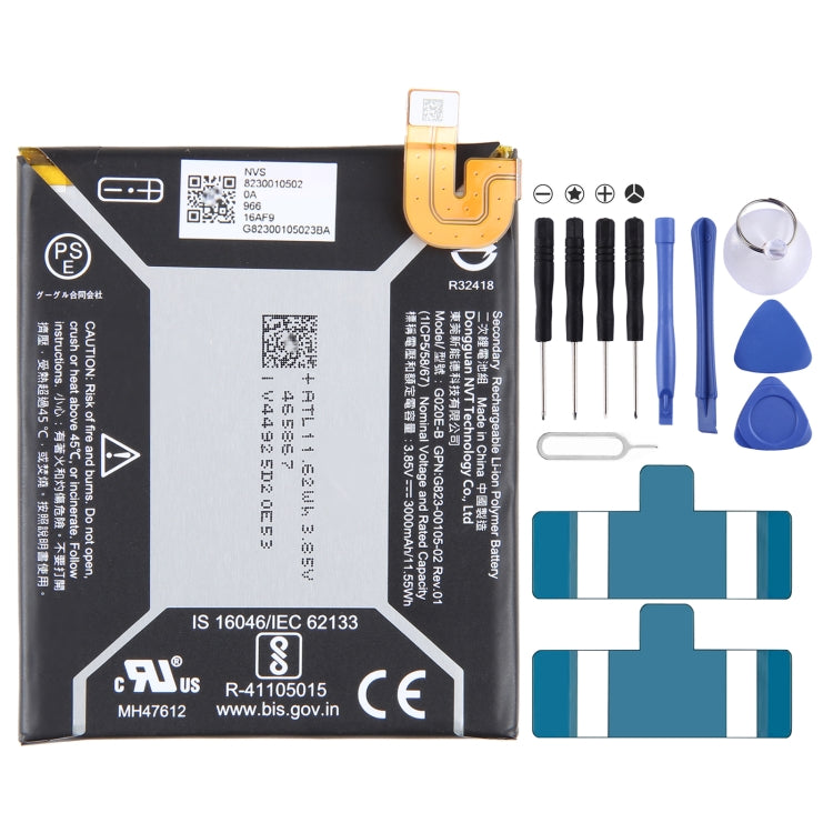 For Google Pixel 4a 4G 3080mAh Battery Replacement G025J-B, For Google Pixel 6a 5G, For Google Pixel 4 XL, For Google Pixel 5 XL, For Google Pixel 4, For Google GWRL2, For Google Pixel 3 XL, For Google Pixel 3, For Google Pixel 3A / 3 Lite�������������...