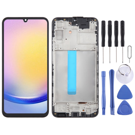 Original LCD Screen Digitizer Full Assembly with Frame, For Samsung Galaxy A25 SM-A256B, For Samsung Galaxy A15 5G SM-A156B, For Samsung Galaxy A35 SM-A356B, For Samsung Galaxy A05s SM-A057F, For Samsung Galaxy M14 SM-M146B