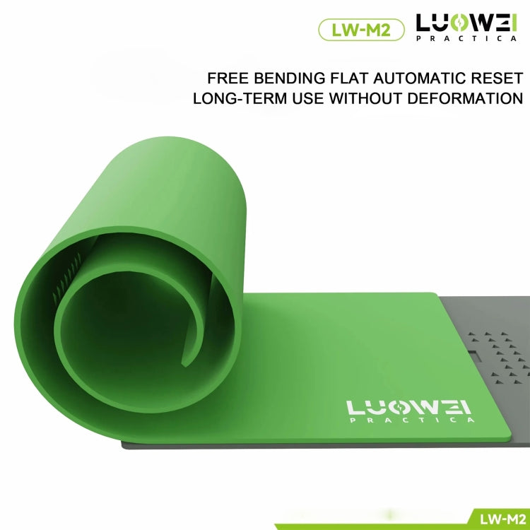 LUOWEI LW-M2 Multi-function Microscope Repair Silicone Pad Tin Planting Platform, LW-M2 (Grey), LW-M2 (Green)