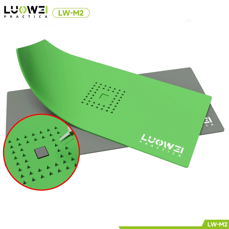 LUOWEI LW-M2 Multi-function Microscope Repair Silicone Pad Tin Planting Platform, LW-M2 (Grey), LW-M2 (Green)