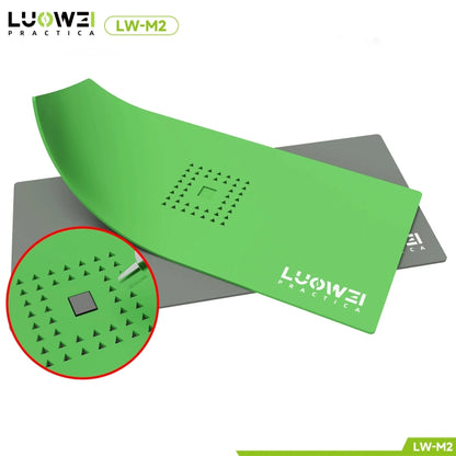 LUOWEI LW-M2 Multi-function Microscope Repair Silicone Pad Tin Planting Platform, LW-M2 (Grey), LW-M2 (Green)