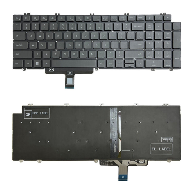 US Version Backlight Laptop Keyboard, For Dell Inspiron 15-3511 3515 5510 7510 16-7610, For Dell Vostro 5310 5320 5410 Latitude 3320 3420, For Dell Latitude 5520 5521 Precision 3560 3561, For Dell Latitude 7300 5300 5200, For Dell XPS 13 9343 13 9350 9360