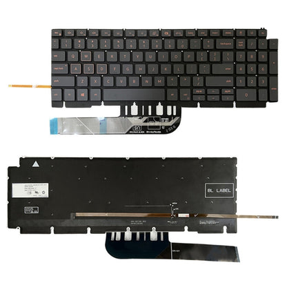 US Version Orange Backlight Laptop Keyboard, For Dell Inspiron G15 5510 5511 5515 5520