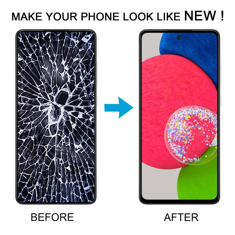 OLED LCD Screen Digitizer Full Assembly with Frame, Not Supporting Fingerprint Identification, For Samsung Galaxy A52S SM-A528B