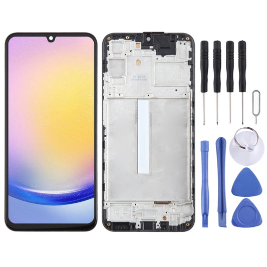 TFT LCD Screen Digitizer Full Assembly with Frame, Not Supporting Fingerprint Identification, For Samsung Galaxy A25 SM-A256B, For Samsung Galaxy A15 5G SM-A156B, For Samsung Galaxy A55 SM-A556B, For Samsung Galaxy A35 SM-A356B
