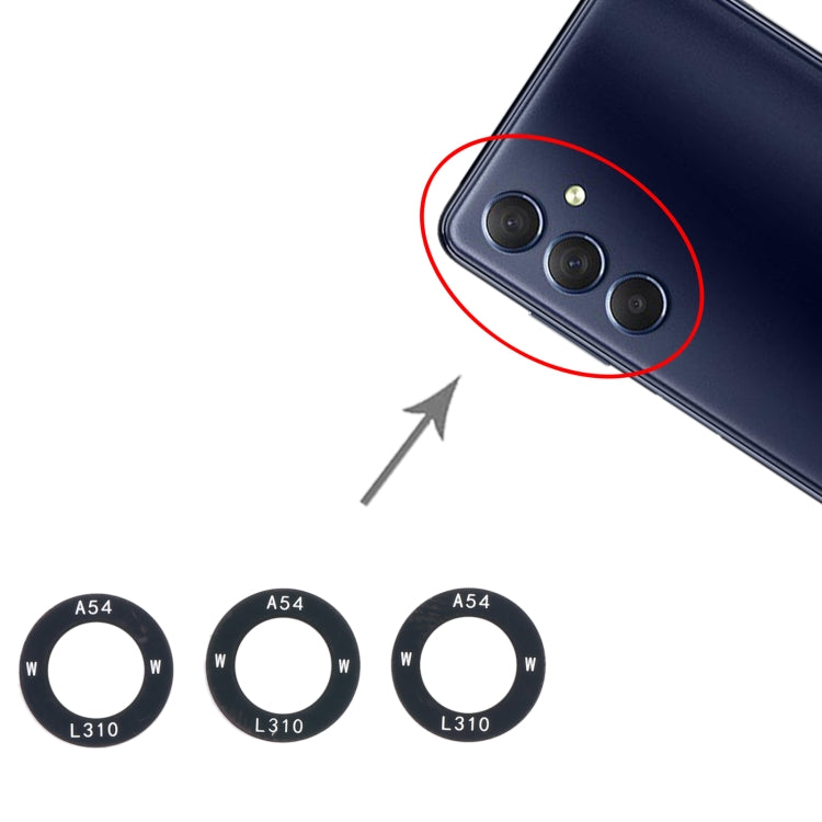10set Back Camera Lens, For Samsung Galaxy M54 SM-M546B, For Samsung Galaxy M14 SM-M146B, For Samsung Galaxy A24 4G SM-A245F, For Samsung Galaxy F04 SM-E045F, For Samsung Galaxy A14 SM-A145F, For Samsung Galaxy M04 SM-M045F                             ...