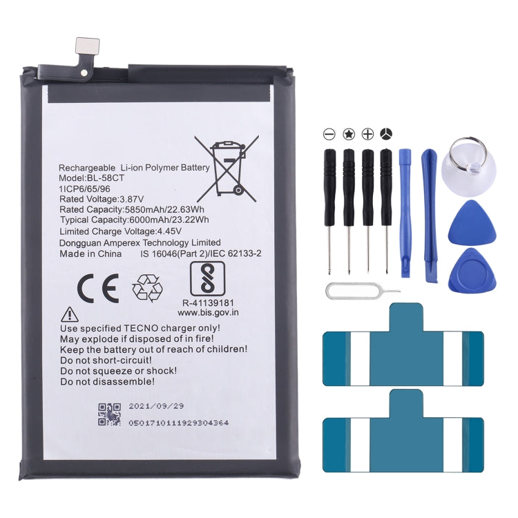 Battery Replacement, For Tecno Camon 17 Pro / Camon 18P, For Tecno Pova 2 LE7, For Tecno Camon 17 CG6 CG7, For Tecno Spark 7 / Spark 7T, For Tecno Spark 6 Air / Pouvoir 4 Pro, For Tecno Spark 6 / Camon 16, For Tecno Pop 4 / Camon 15                    ...