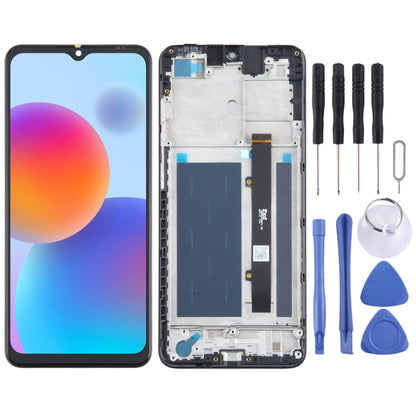 LCD Screen Digitizer Full Assembly with Frame, For ZTE Blade A73 5G, For ZTE Blade A73 4G 7060, For ZTE Blade A72 5G 7540N, For ZTE Blade V40 Vita 8045, For ZTE Blade A72 4G A7040, For ZTE Blade A52 4G