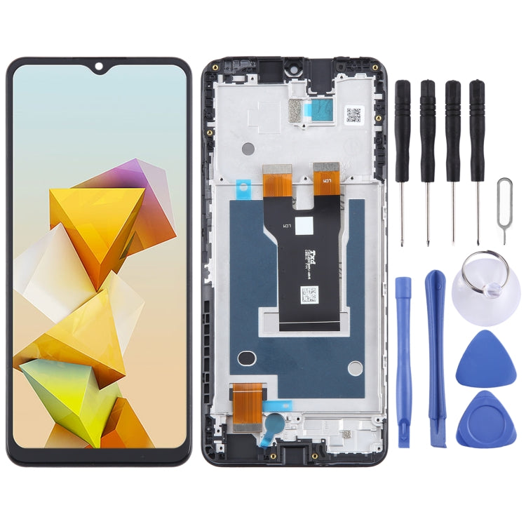 LCD Screen Digitizer Full Assembly with Frame, For ZTE Blade A73 5G, For ZTE Blade A73 4G 7060, For ZTE Blade A72 5G 7540N, For ZTE Blade V40 Vita 8045, For ZTE Blade A72 4G A7040, For ZTE Blade A52 4G