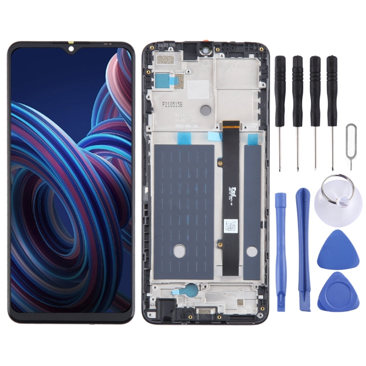 LCD Screen Digitizer Full Assembly with Frame, For ZTE Blade A73 5G, For ZTE Blade A73 4G 7060, For ZTE Blade A72 5G 7540N, For ZTE Blade V40 Vita 8045, For ZTE Blade A72 4G A7040, For ZTE Blade A52 4G