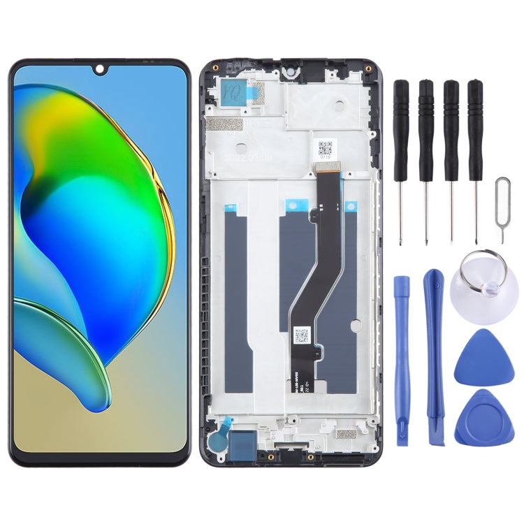 LCD Screen Digitizer Full Assembly with Frame, For ZTE Blade A73 5G, For ZTE Blade A73 4G 7060, For ZTE Blade A72 5G 7540N, For ZTE Blade V40 Vita 8045, For ZTE Blade A72 4G A7040, For ZTE Blade A52 4G