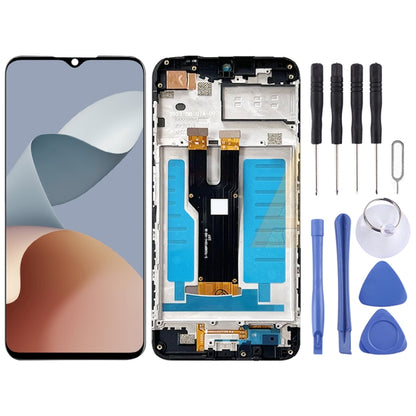 LCD Screen Digitizer Full Assembly with Frame, For ZTE Blade A73 5G, For ZTE Blade A73 4G 7060, For ZTE Blade A72 5G 7540N, For ZTE Blade V40 Vita 8045, For ZTE Blade A72 4G A7040, For ZTE Blade A52 4G