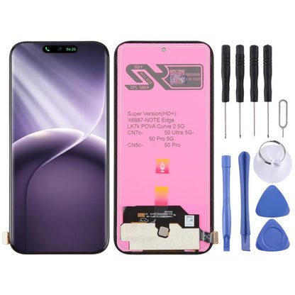 OEM LCD Screen with Digitizer Full Assembly, For Tecno Pop X 5G, For Tecno Pova 8 5G LK6, For Tecno Camon 50 Pro 5G CN7c, For Tecno Pova 7 4G LJ6/Pova 7 Neo 4G, For Tecno Spark 50 5G KN8, For Tecno Pova Curve 2 5G LK7K, For Tecno Pop 20 4G             ...
