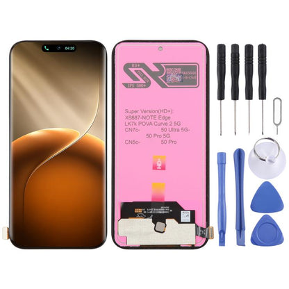 OEM LCD Screen with Digitizer Full Assembly, For Tecno Pop X 5G, For Tecno Camon 50 Pro 5G CN7c, For Tecno Pova 7 4G LJ6/Pova 7 Neo 4G, For Tecno Spark 50 5G KN8, For Tecno Pova Curve 2 5G LK7K, For Tecno Pop 20 4G, For Tecno Spark 50 4G KN6           ...