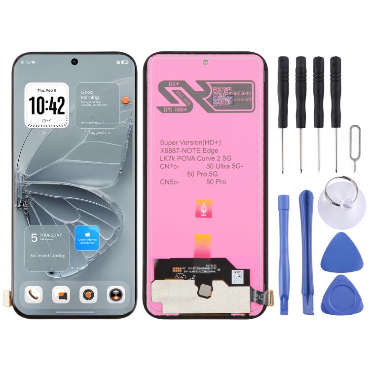OEM LCD Screen with Digitizer Full Assembly, For Tecno Pop X 5G, For Tecno Pova 8 5G LK6, For Tecno Camon 50 Pro 5G CN7c, For Tecno Pova 7 4G LJ6/Pova 7 Neo 4G, For Tecno Spark 50 5G KN8, For Tecno Pova Curve 2 5G LK7K, For Tecno Pop 20 4G             ...