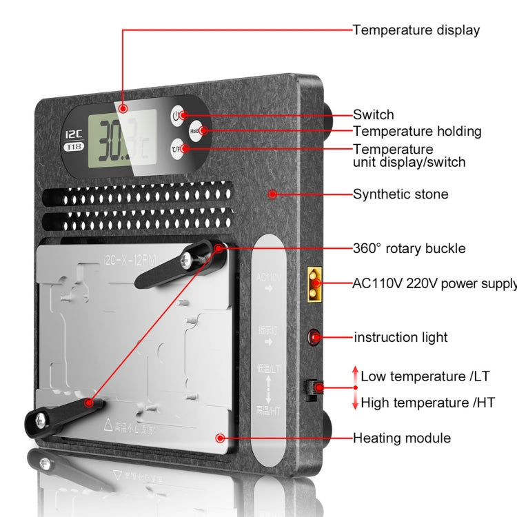 i2C T18 LCD Display PCB Motherboard Layered Desoldering Station With Universal Module, With Universal Module