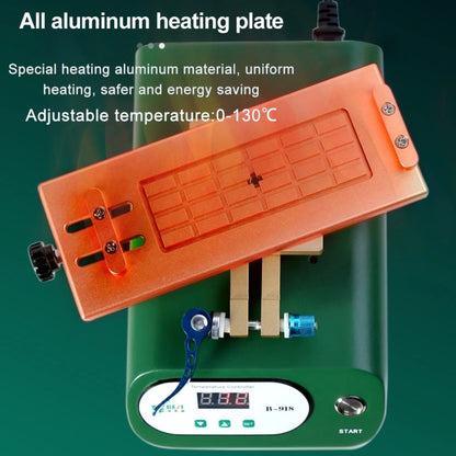 BEST B-918A 7 inch 110V Vacuum Pump LCD Screen Rotary Heating Platform Separator, EU Plug