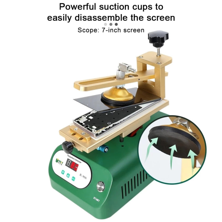 BEST B-918A 7 inch 110V Vacuum Pump LCD Screen Rotary Heating Platform Separator, EU Plug