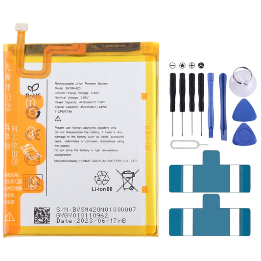 Battery Replacement, For VSMART BVSM-420 4450mAh, For VSMART BVSM-330 3520mAh, For VSMART BVSM-620 4000mAh, For VSMART BVSM-340 3500mAh, For Vsmart joy 3 plus BVSM-430 5000mAh, For VSMART BVSM-220 2550mAh, For VSMART BVSM-230 BVSM230 3000mAh           ...